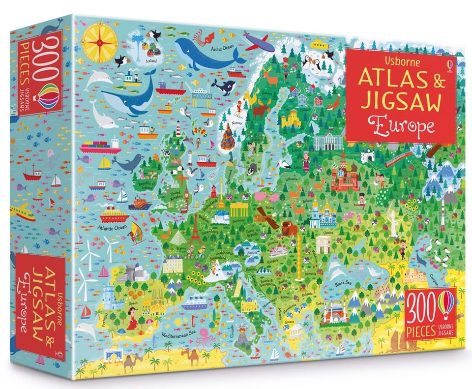 Europe Atlas and Jigsaw Puzzle