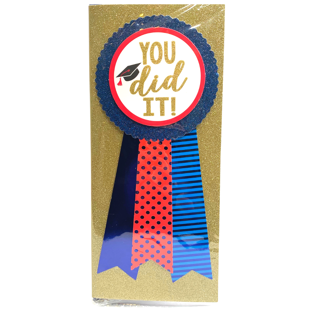 Graduation Deluxe Card: Glittery and Embellished - You Did It!