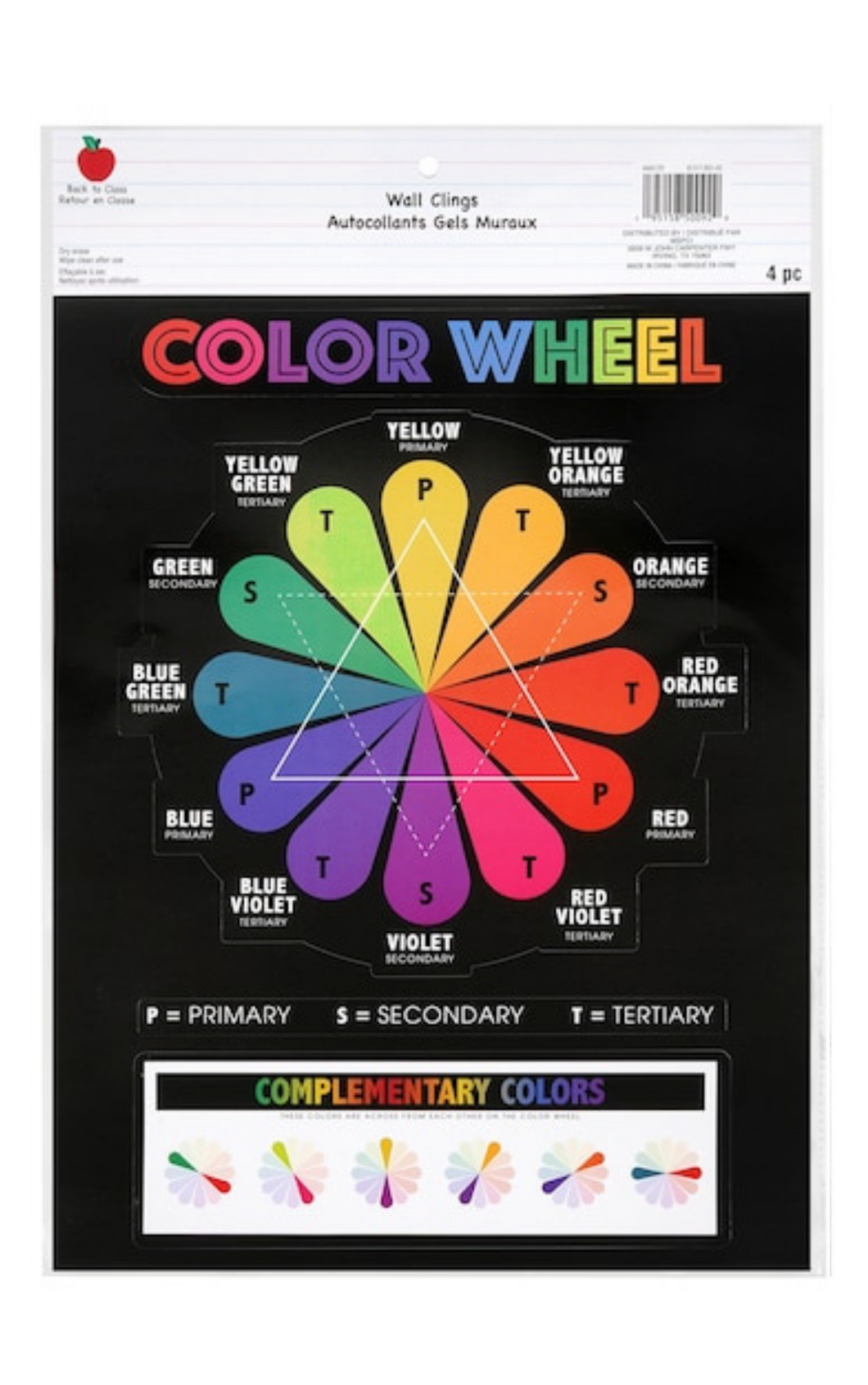 Back to Class Dry Erase Color Wheel Wall Cling
