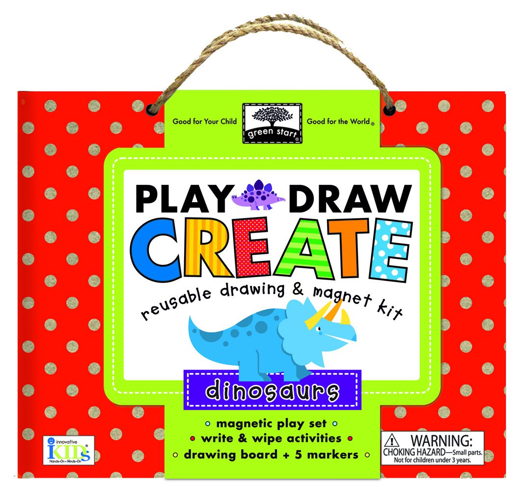 Melissa and Doug: Reusable Drawing and Magnet Kit Dinosaurs (Play Draw Create)