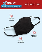 Load image into Gallery viewer, Hanes Youth X-Temp™ Face Masks, 5-Pack (Ages 5 to 8)