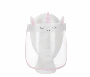 Kid's Clear Protective Face Shield: Unicorn