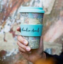 Load image into Gallery viewer, Sass &amp; Belle - Vintage Map Collage Bamboo Coffee Cup
