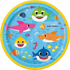 Baby Shark Paper Dessert Plates (8 count)