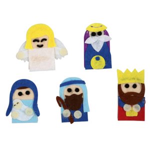 Crafter's Square Felt Finger Puppet Kits (5 Characters in each)