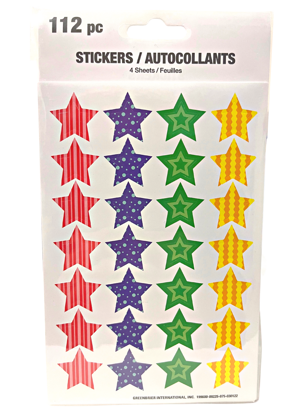 Glossy Stars Reward Stickers (112 count)
