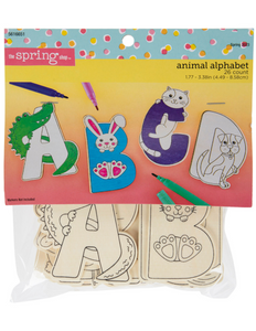 Wooden Animal Alphabet Set (26 Count)