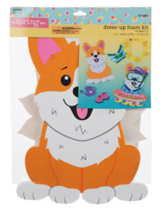 Corgi Dog Dress Up Foam Craft Kit (Makes 2)