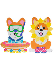 Corgi Dog Dress Up Foam Craft Kit (Makes 2)