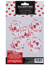 Load image into Gallery viewer, Valentine PINK Heart Confetti Balloons (8 count)