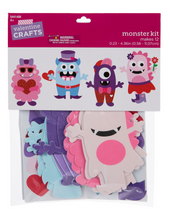 Load image into Gallery viewer, Valentine&#39;s Day Monster Foam Craft Kit (Makes 12)