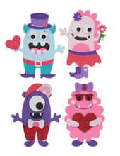 Load image into Gallery viewer, Valentine&#39;s Day Monster Foam Craft Kit (Makes 12)