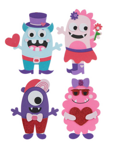 Valentine's Day Monster Foam Craft Kit (Makes 12)