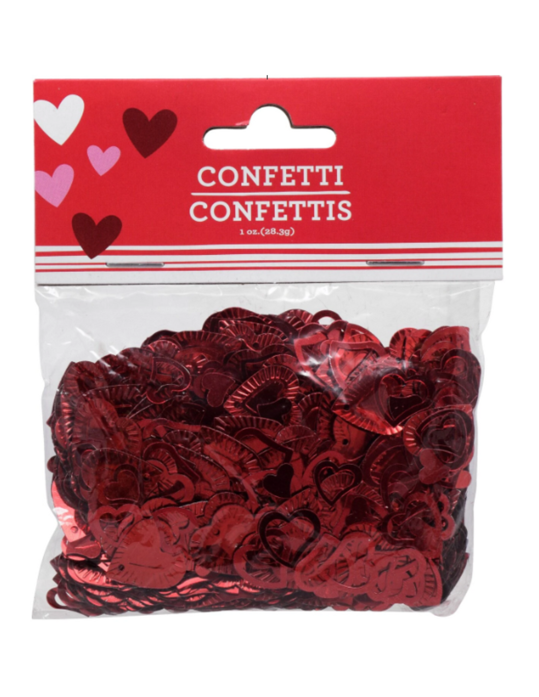 Red Valentine's Day Heart Confetti, 1-oz. Bags