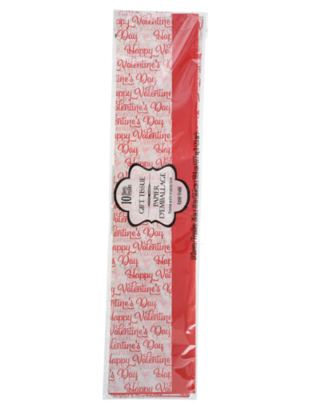 Vibrant Valentine's Gift Tissue, 10 Sheet Pack