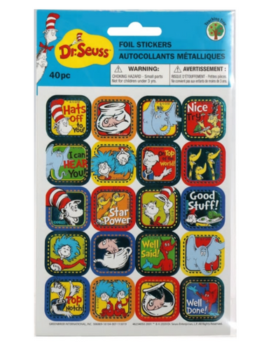 Dr. Seuss Foil Reward Stickers (40 pieces)