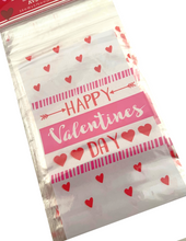 Load image into Gallery viewer, Happy Valentine&#39;s Day Treat Bags with Zip Seal (30 count)