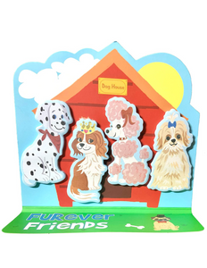 Puppy Dog Shaped (Dalmatian-Spaniel-Poodle-Maltese) Page Marker Stick-Ons Sticky Tabs, 4 Designs