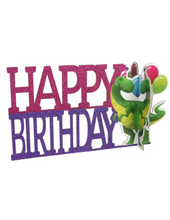 Load image into Gallery viewer, Dinosaur Themed Happy Birthday Banners, 5.5x13.6-in.