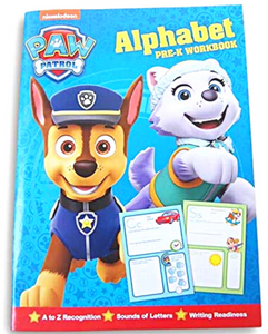 Paw Patrol: Alphabet Pre-K Workbook (A to Z Recognition, Letter Sounds, Writing Readiness)