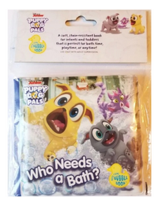 Disney Junior Puppy Dog Pals Bath Time Bubble Book: Who Needs a Bath?