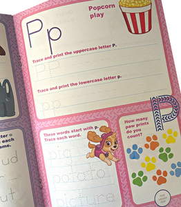Paw Patrol: Alphabet Pre-K Workbook (A to Z Recognition, Letter Sounds, Writing Readiness)