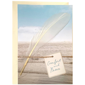 Hallmark: Sympathy for Loss - Comfort and Peace white feather