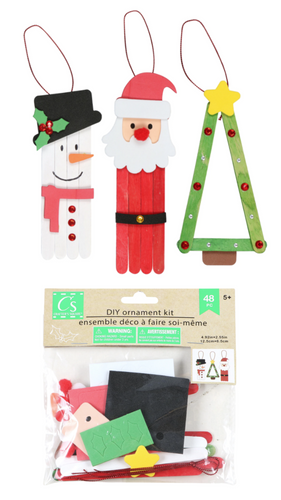 Crafter's Square DIY Christmas Craft Stick Ornament Kits, 48 pc