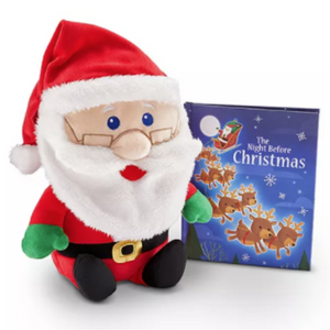 The Night Before Christmas Santa Plush and Book Bundle