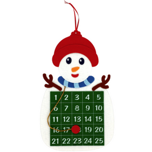 Christmas Holiday Themed Felt Advent Calendar: Snowman