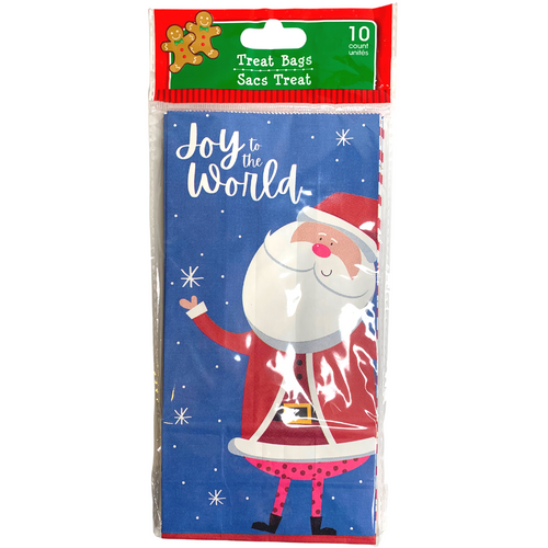 Joy to the World: Santa Paper Treat Bags (10 count)