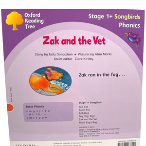 Read with Oxford: Julia Donaldson's Songbirds: Zak and the Vet (Stage 1+)