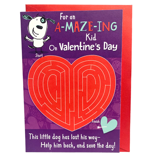 Hallmark: For an A-MAZE-ING Kid on Valentine's Day Card