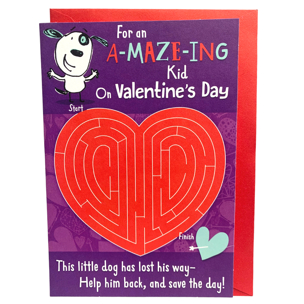 Hallmark: For an A-MAZE-ING Kid on Valentine's Day Card