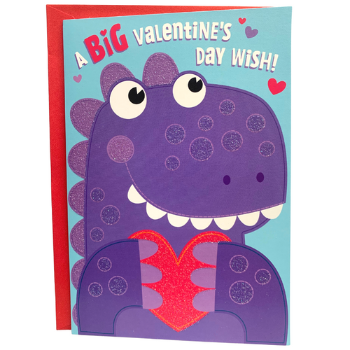 Hallmark: A Big Valentine's Day Wish! Dinosaur Card
