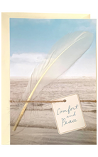 Load image into Gallery viewer, Hallmark: Sympathy for Loss - Comfort and Peace white feather