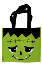 Load image into Gallery viewer, Frankenstein Halloween Shortie Fabric Treat Bag