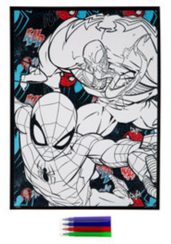 Marvel Spider-Man: Colorups! (1 Poster and 4 Markers)
