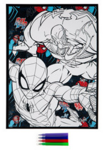 Marvel Spider-Man: Colorups! (1 Poster and 4 Markers)