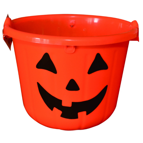 Halloween Orange Light-Up Pumpkin Trick or Treat Bucket
