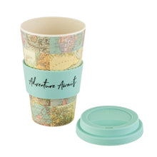 Load image into Gallery viewer, Sass &amp; Belle - Vintage Map Collage Bamboo Coffee Cup