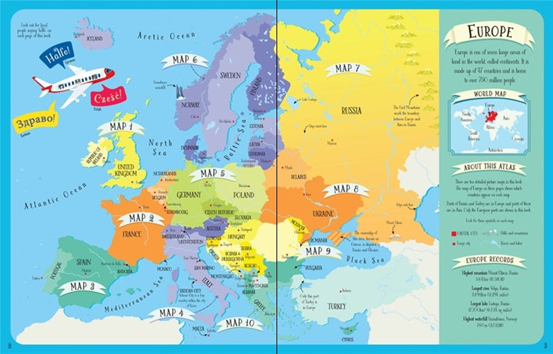 Europe Atlas and Jigsaw Puzzle