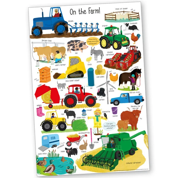 Miles Kelly: Wonderful Words: On the Farm! (With Busy Wall Poster!)