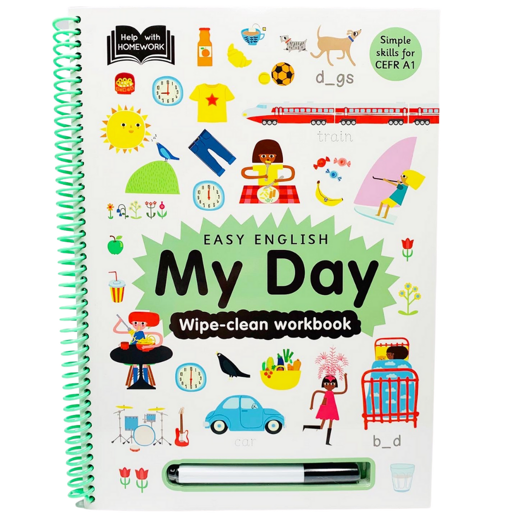 Help With Homework: Easy English My Day (Wipe-clean workbook)