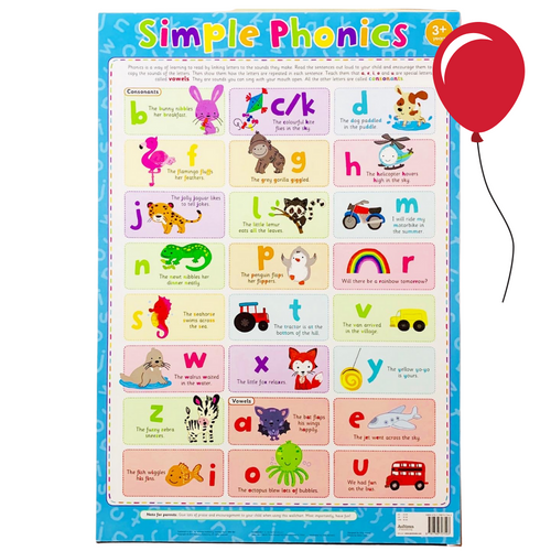 Simple Phonics | English Posters | English Charts for the Classroom | Education Wall Charts