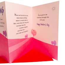 Load image into Gallery viewer, For My Wife: Our Journey Glittery Hallmark Valentine&#39;s Day Card