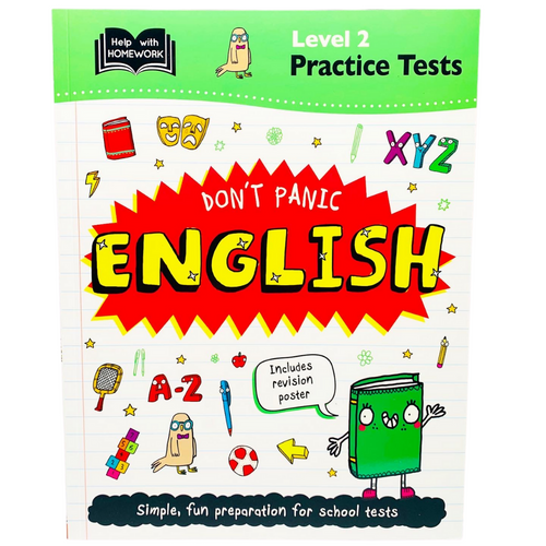 Help With Homework: Don't Panic English with Revision Poster Level 2 (Age 9+)