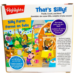 Highlights: That's Silly Puzzle, Count, and More! Silly Farm (24 pieces)