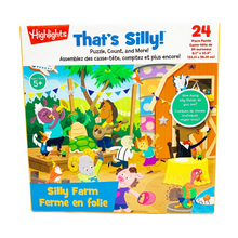 Load image into Gallery viewer, Highlights: That&#39;s Silly Puzzle, Count, and More! Silly Farm (24 pieces)