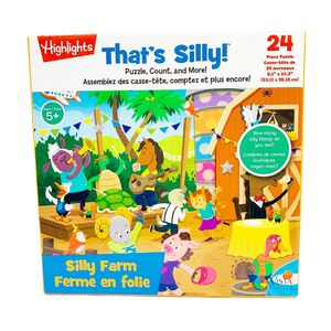 Highlights: That's Silly Puzzle, Count, and More! Silly Farm (24 pieces)